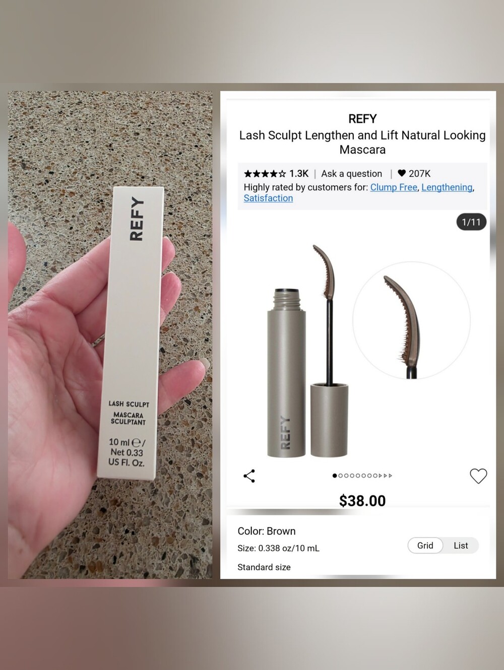 REFY Lash Sculpt Mascara — Brown